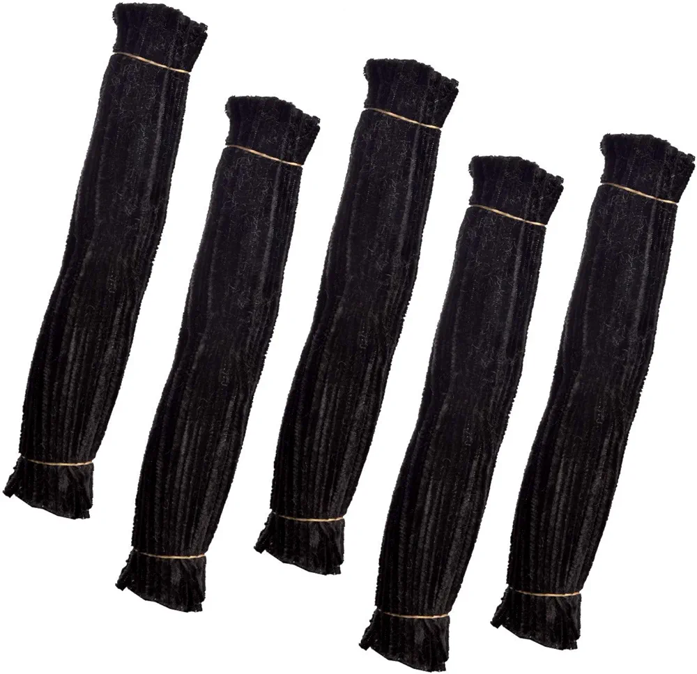 AGOOBO 500 Pcs Black Pipe Cleaners,12 inch Chenille Stems for DIY Art Creative Crafts Decorations