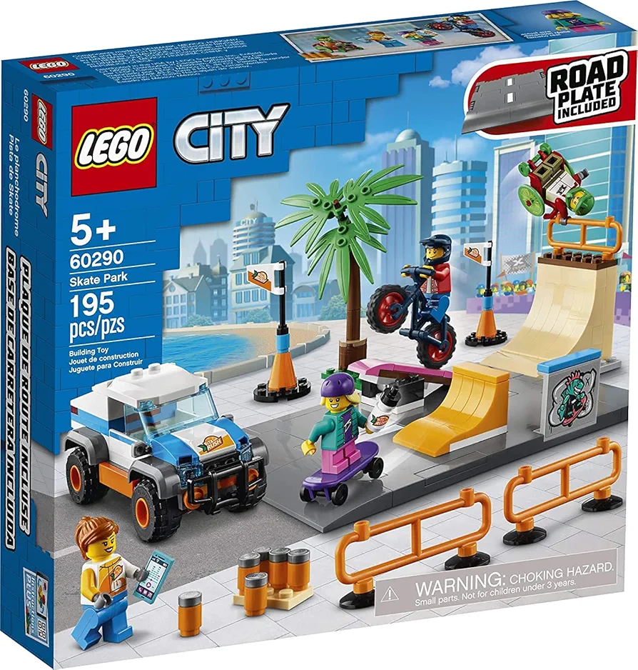 LEGO City Skate Park 60290 Building Kit; Cool Building Toy for Kids, New 2021 (195 Pieces)