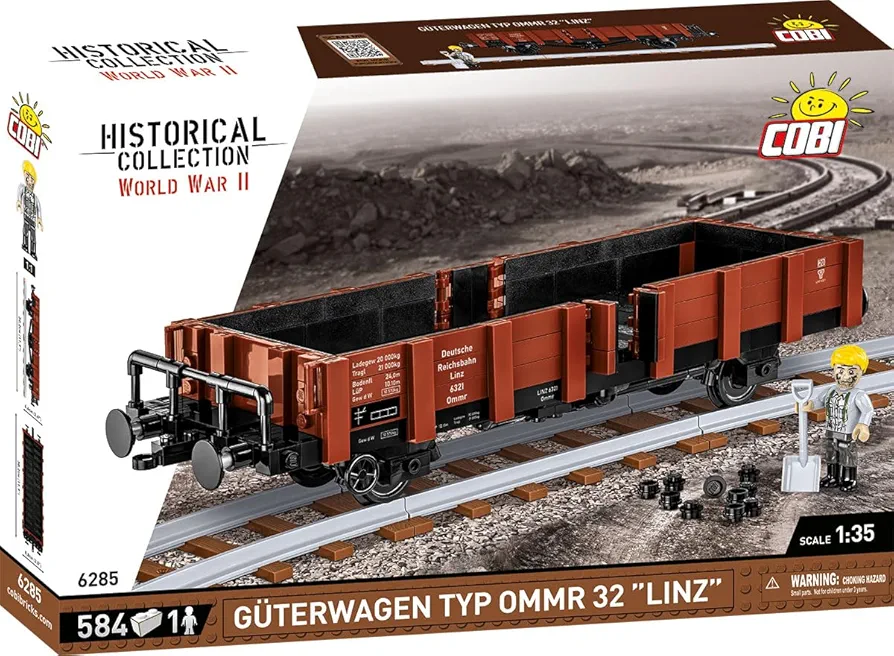 COBI Historical Collection WWII Güterwagen Type Ommr 32 "LINZ Locomotive