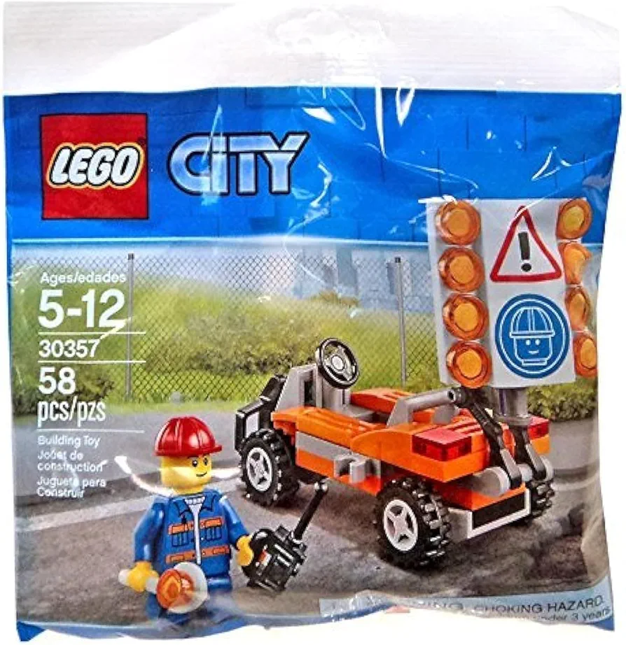 Lego 30357 City Road Worker Polybag 58 Pieces