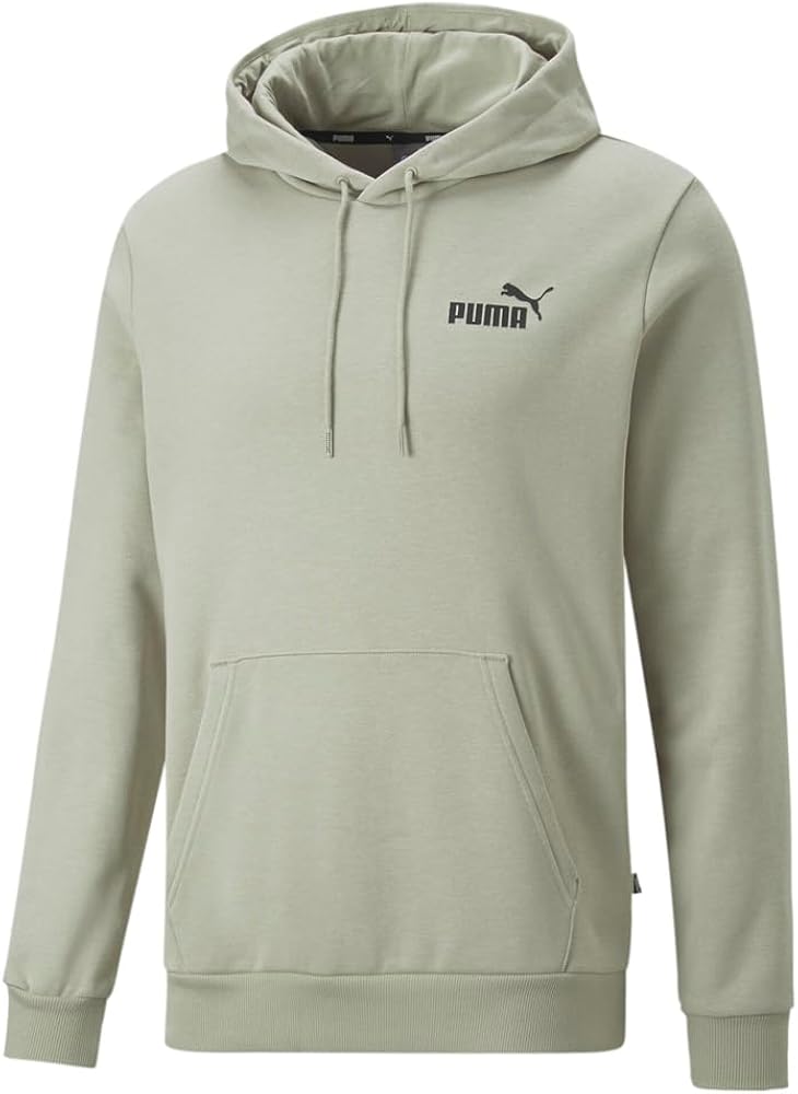 Puma Mens Ess Small Logo Hoodie Casual Outerwear Casual Comfort Technology - Green - Size L