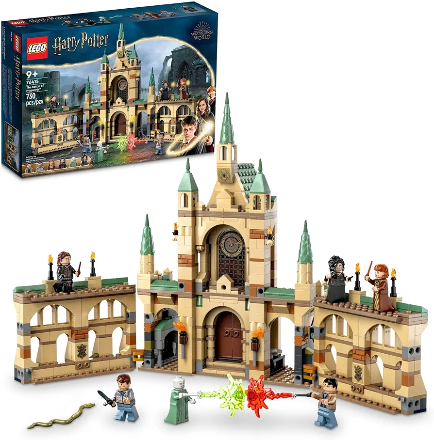 LEGO Harry Potter The Battle of Hogwarts Building Toy Set, Harry Potter Toy for Boys, Girls and Kids Ages 9+, Features a Buildable Castle Section and 6 Minifigures to Recreate an Iconic Scene, 76415