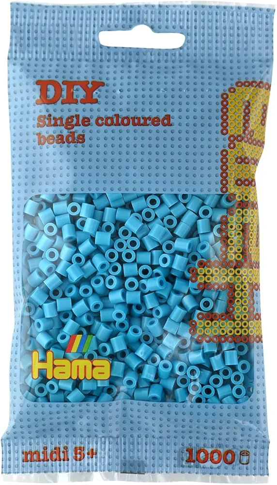 Hama 207-49 Beads 1,000 Bead Refill Bag - Azure Blue