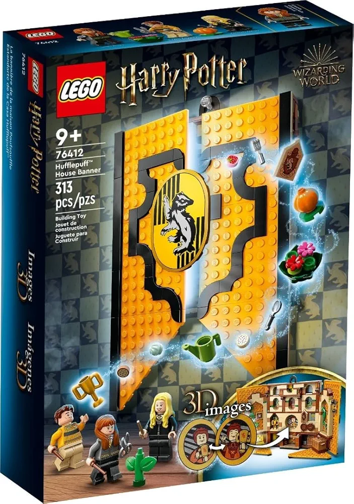 LEGO 76412 Harry Potter Hufflepuff Dormitory Banner Hogwarts Themed Building Kit with Minifigures and Magic Accessories, Gift Idea for Girls and Boys, from 9 Years