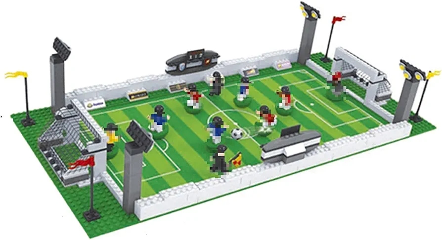 Soccer Field Building Blocks Set, Compatible with Lego Football Sports Board Game Stadium for Boys and Girls (Soccer Field 401 pcs)