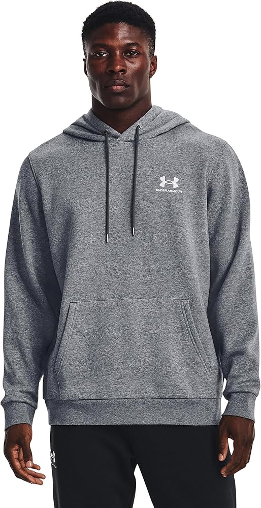 Under Armour Men's Essential Fleece Hoodie, Grey, S