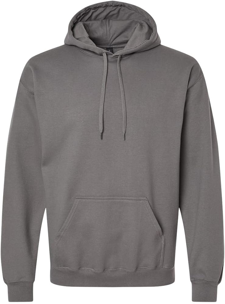 Gildan Mens Softstyle Hooded Sweatshirt, M, Charcoal