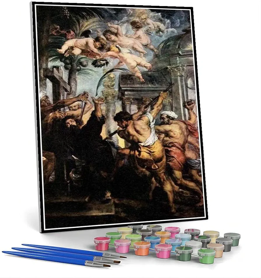 Paint by Numbers Kits for Adults and Kids Melchior The Assyrian King Painting by Peter Paul Rubens Arts Craft for Home Wall Decor