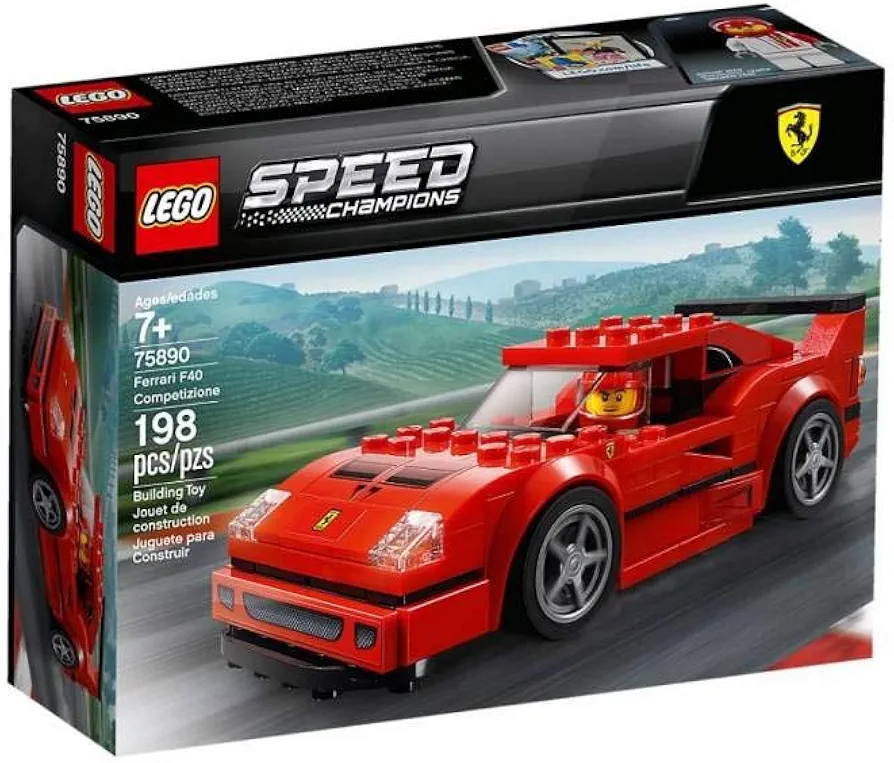 LEGO Speed Champions Ferrari F40 Competizione 75890 Building Kit (198 Pieces)