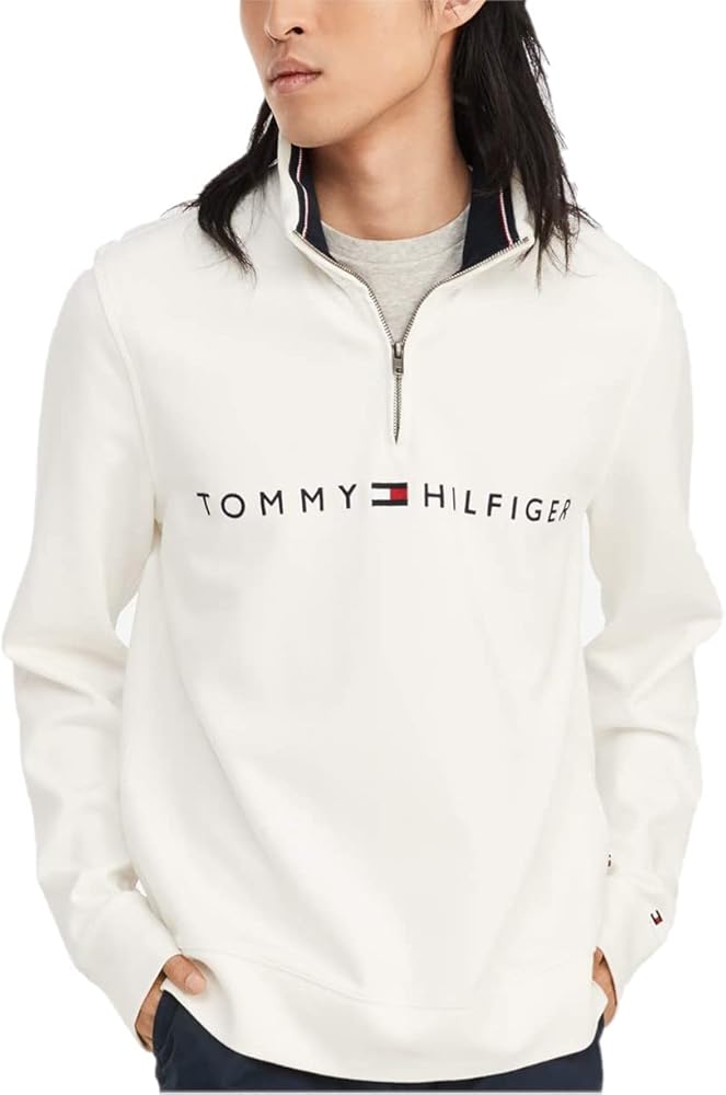 Tommy Hilfiger Men's Long Sleeve Fleece Quarter Zip Pullover Sweatshirt