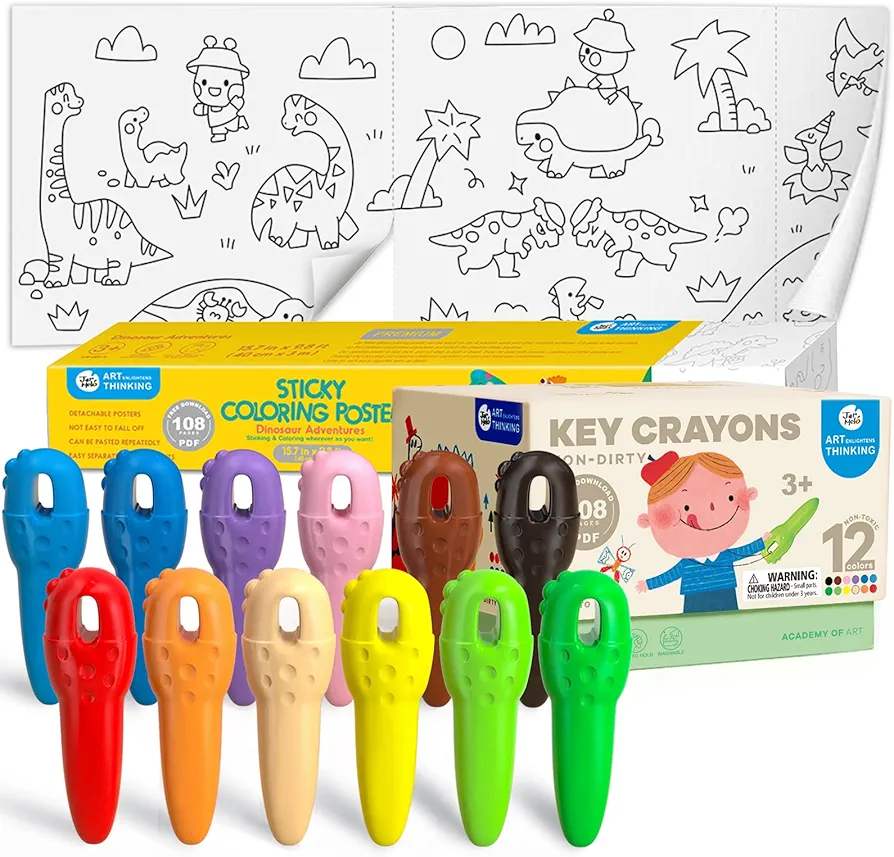 Jar Melo Key Crayons + Coloring Poster