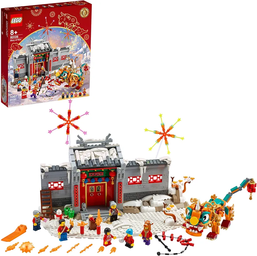 LEGO Story of Nian 80106 Building Kit; Collectible, Educational, Lunar New Year Gift Toy for Kids, New 2021 (1,067 Pieces)