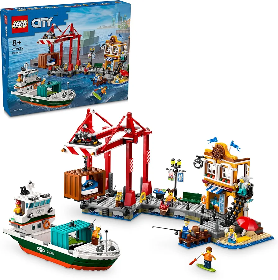 LEGO 60422 City Hafen mit Frachtschiff