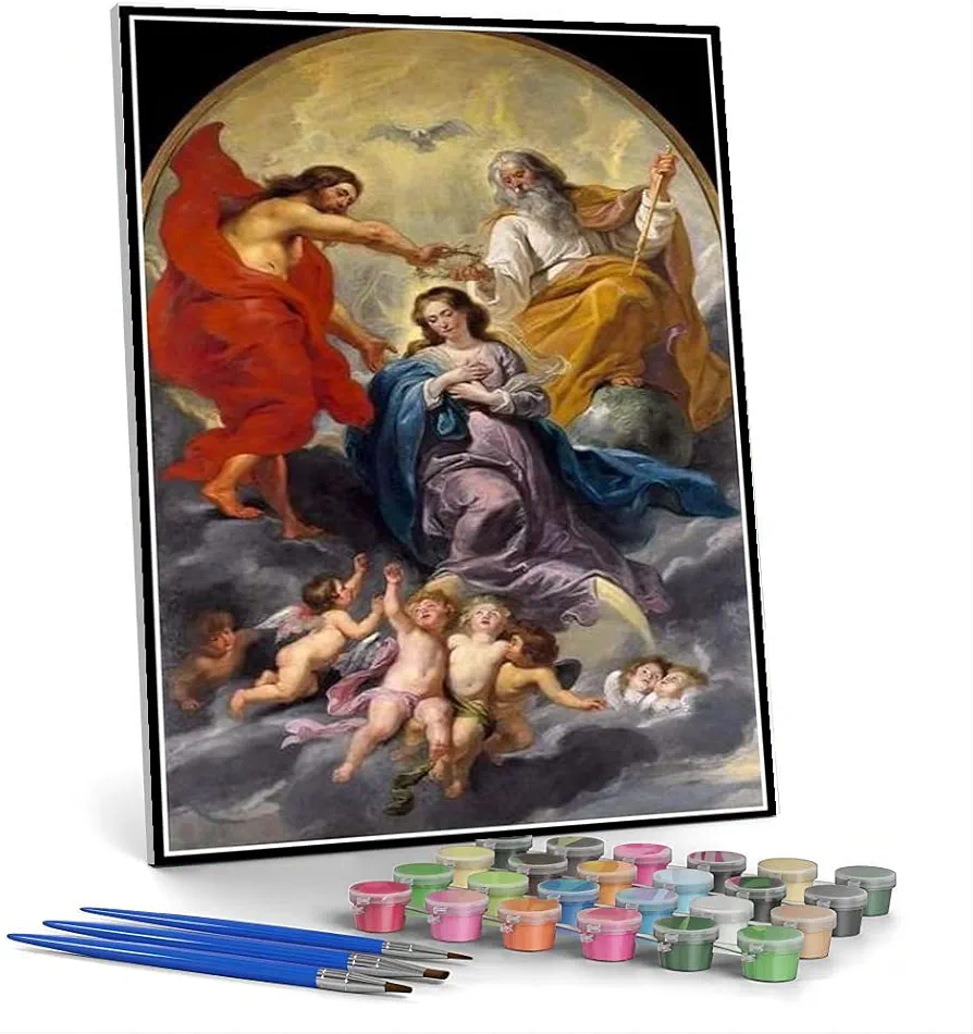 Paint by Numbers Kits for Adults and Kids The Crowning of St Catherine Painting by Peter Paul Rubens Arts Craft for Home Wall Decor