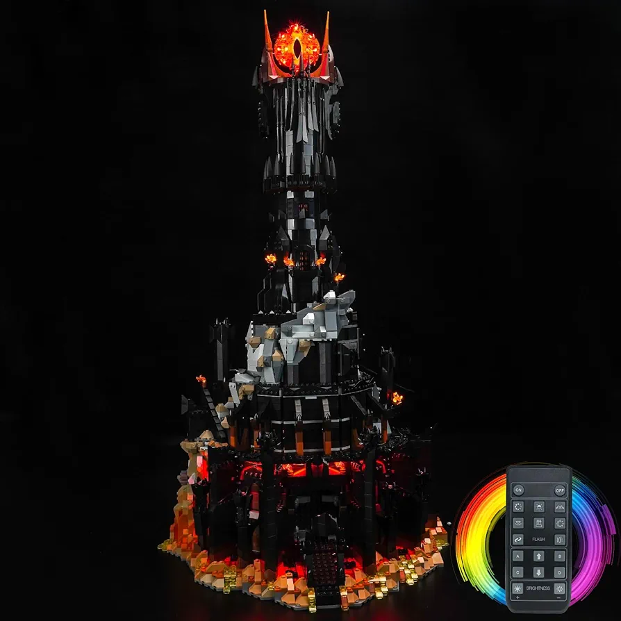 RC Light Kit for LEGO Barad Dur 10333 with additional New RC