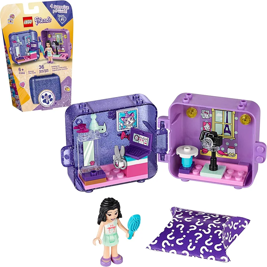 LEGO Friends Emma’s Play Cube 41404 Building Kit, includes Collectible Mini-Doll for Imaginative Play, New 2020 (36 Pieces)