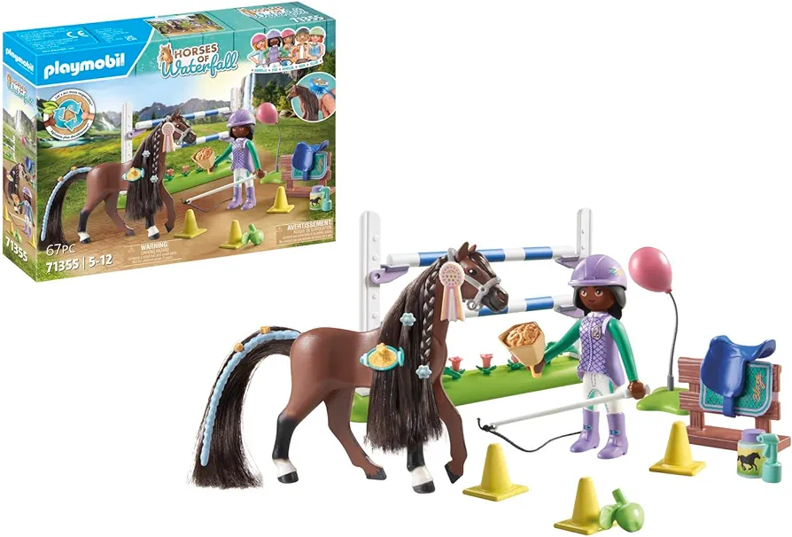 Playmobil Horses of Waterfall: Jumping Arena with Zoe and Blaze