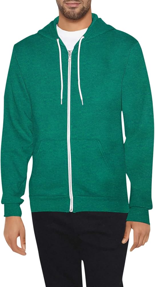 American Apparel Unisex Flex Fleece Zip Hoodie, Ultra Blue, X-Small