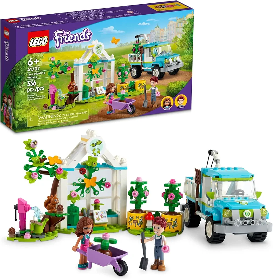 LEGO Friends Tree-Planting Vehicle 41707 Building Toy Set for Kids, Girls, and Boys Ages 6+ (336 Pieces)