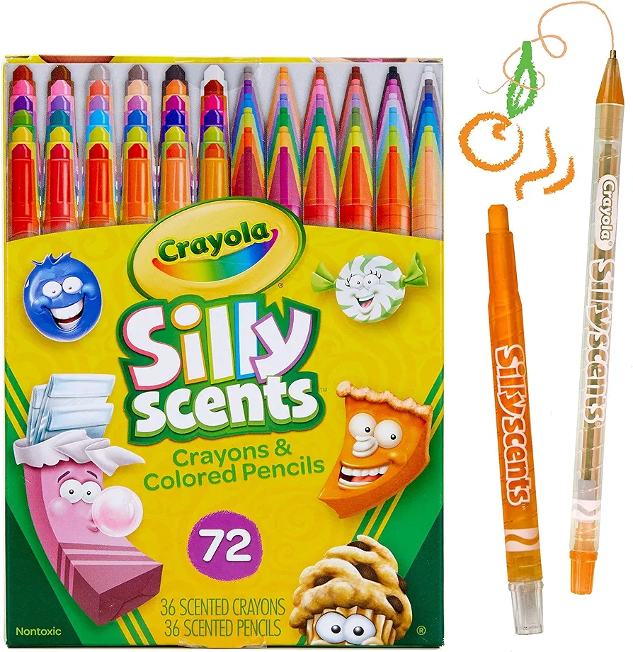 Crayola Silly Scents Twistables, Scented Crayons & Colored Pencils, School Supplies, 72 Count [Amazon Exclusive]