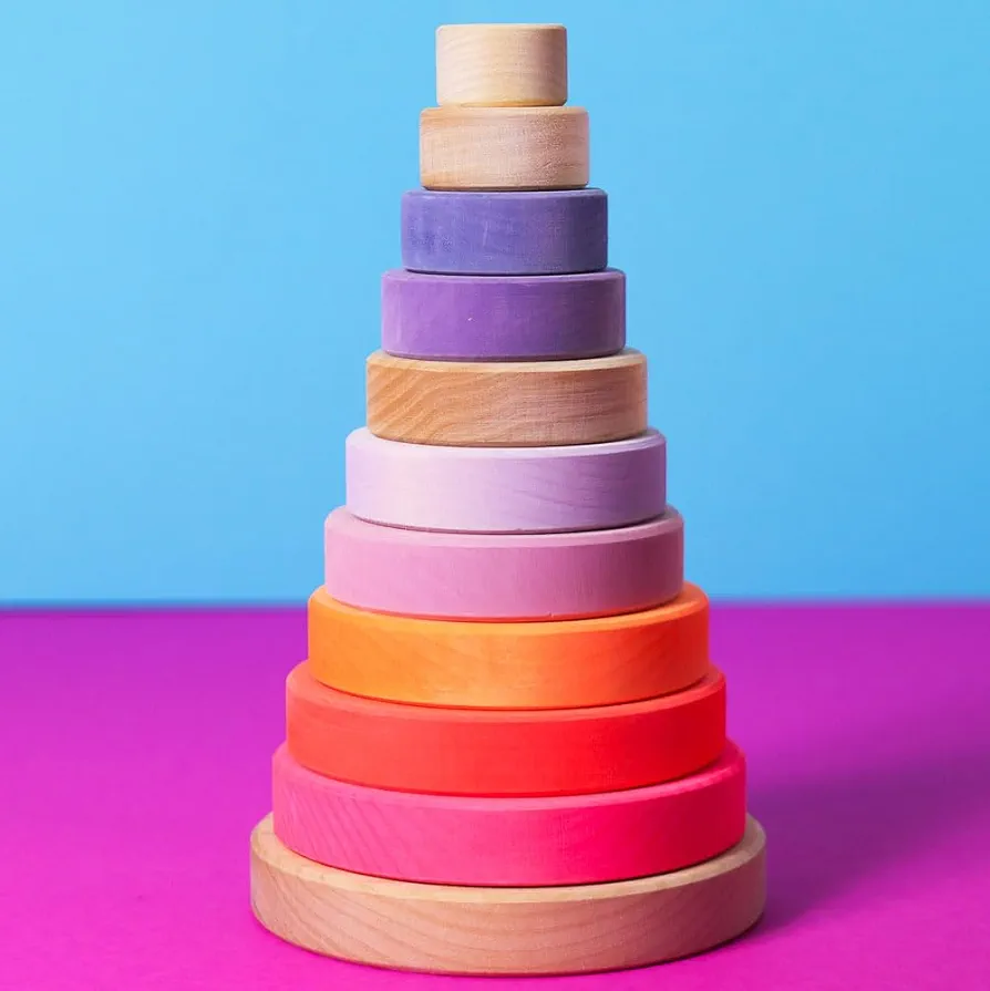 Neon Pink Stacking Tower - Large - GRIMM'S