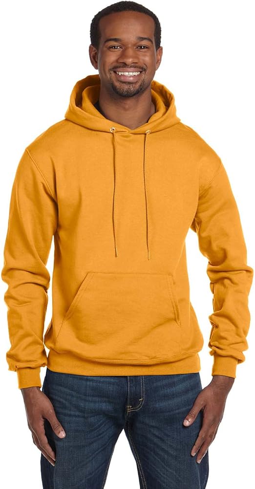 Champion Men's Front Pocket Pullover Hoodie Sweatshirt, XXX-Large, C-gold