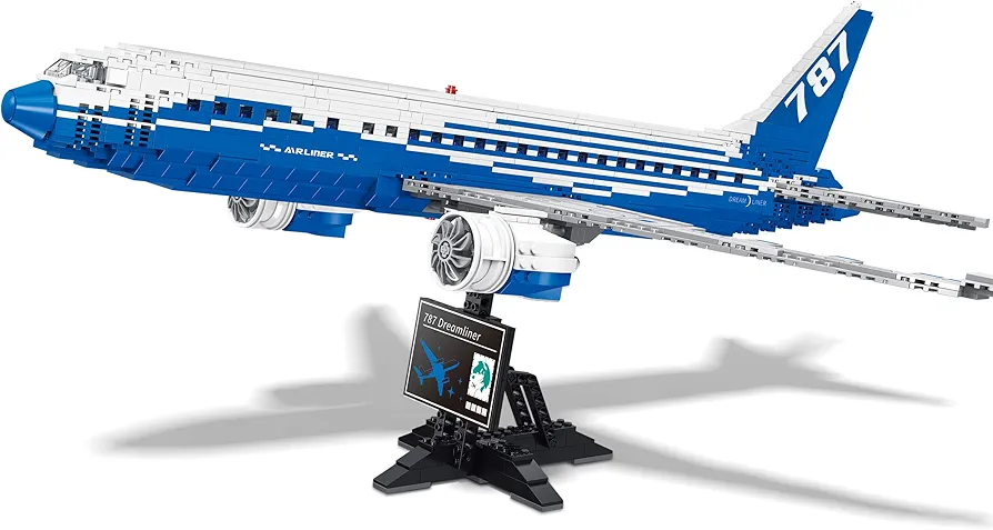 SEMKY 787 Airplane Building Block Set (1353 Pieces) -Building Toys Gifts for Airplane Fans and kid