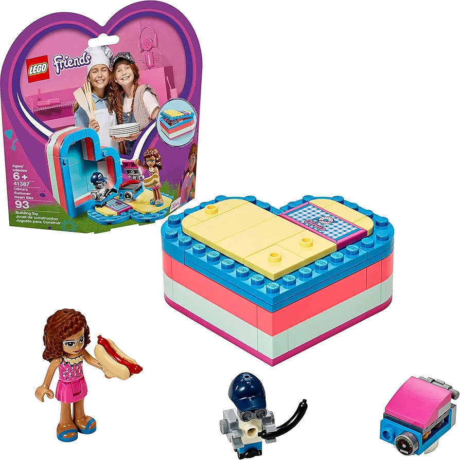 LEGO Friends Olivia’s Summer Heart Box 41387 Building Kit, New 2019 (93 Pieces)