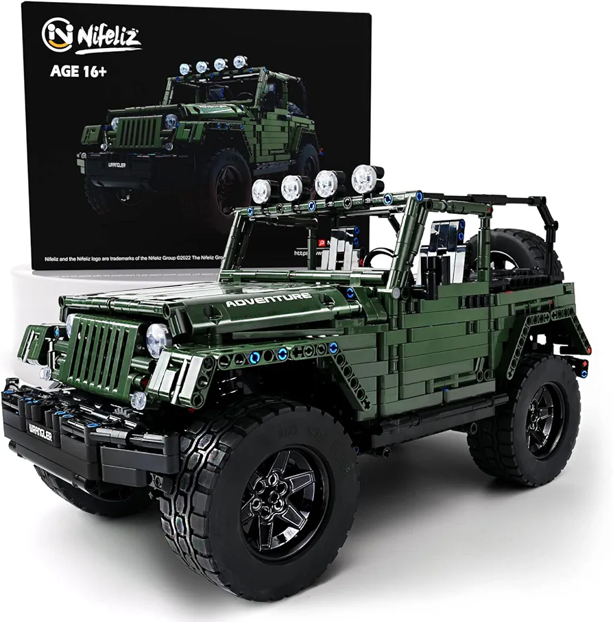 Nifeliz Off-Road Pickup Wrange, 1:8 MOC Technique Building Set, Engineering Model Car Toy for Adults (2,096 Pieces)