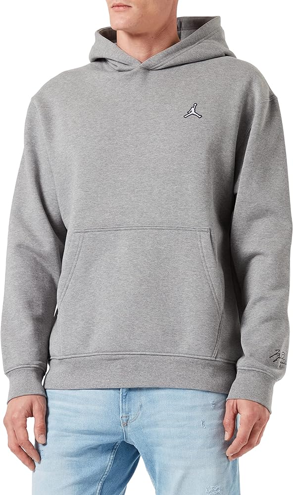 Jordan Men's Carbon Heather Essentials Fleece Pullover Hoodie (DA9818 091) - M