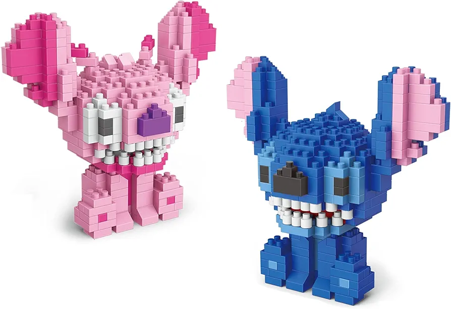 Inc. - Set of 2 Angel, Stitch Educational DIY Model Mini Building Blocks v1