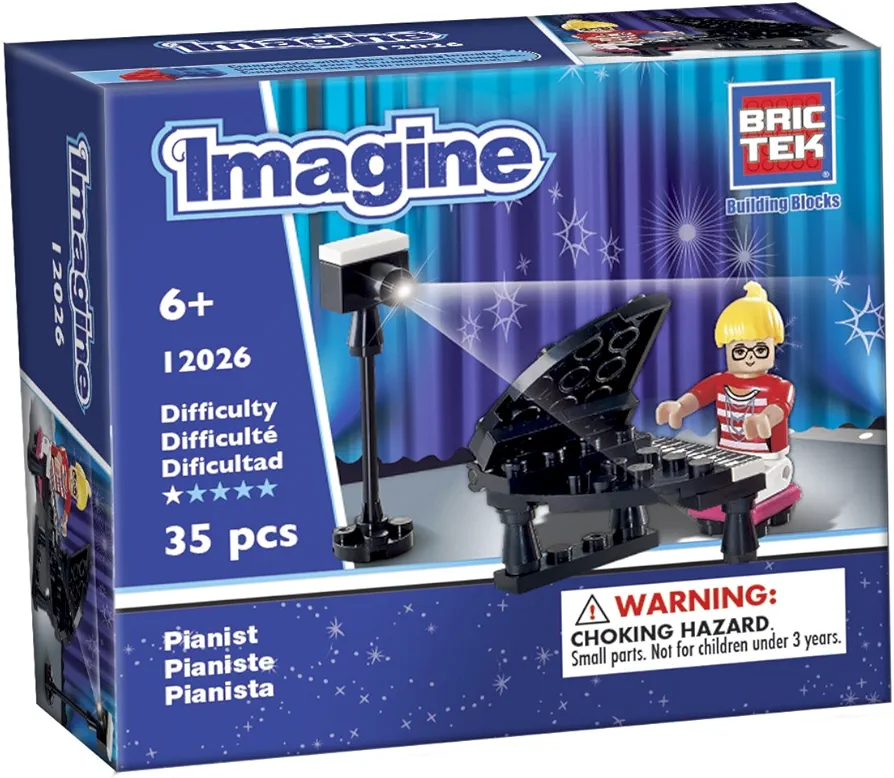 Children's Imagine Pianist Interlocking Building Brick Toy