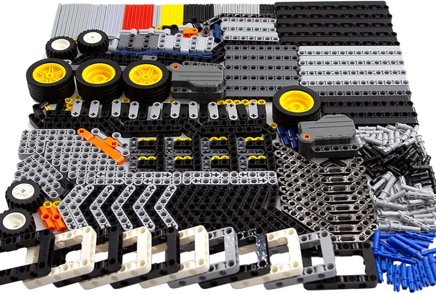 Technic Parts Group EV3 Replacement Building Block Parts Regular-sized mechanical parts include Brick,Bush,Technic Pin,Gear.