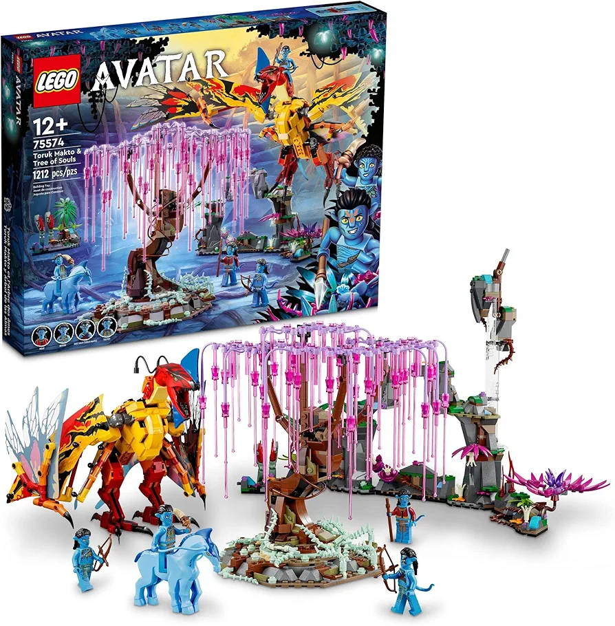 LEGO Avatar Toruk Makto & Tree of Souls 75574 Building Set - Movie Inspired Toy Set with Jake Sully and Neytiri Minifigures, Direhorse Animal Figure, Glow in The Dark Pandora Adventure