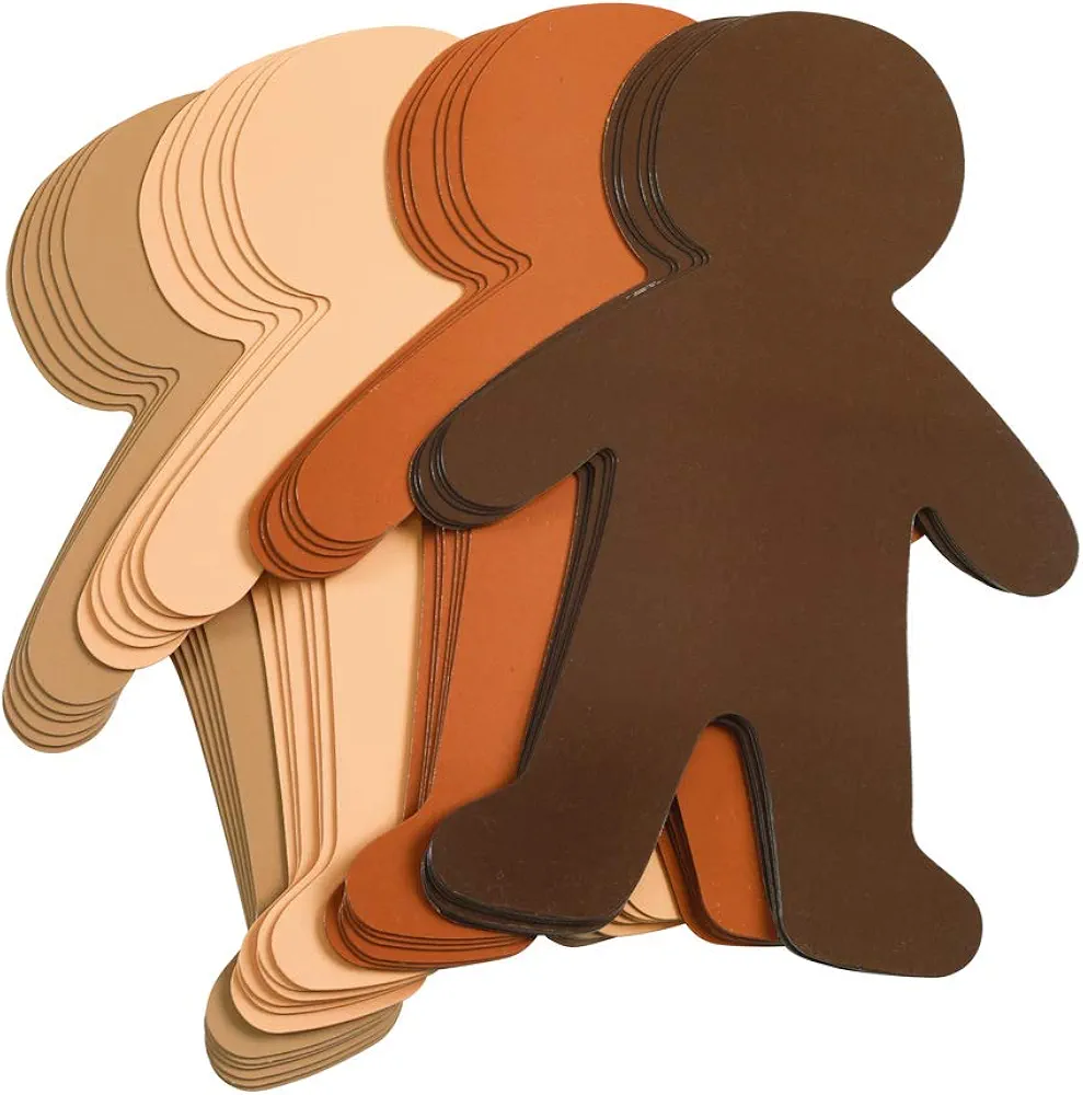 Colorations Multicultural Big People Shapes Set of 24, Multicultural Glossy Card, Skin Color Paper, Kids Around The World, Cardboard People, People Shapes, Multicultural, Diversity