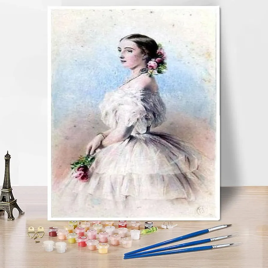 Number Painting for Adults Grand Duchess of Russia Olga Feodorovna Painting by Franz Xaver Winterhalter Arts Craft for Home Wall Decor