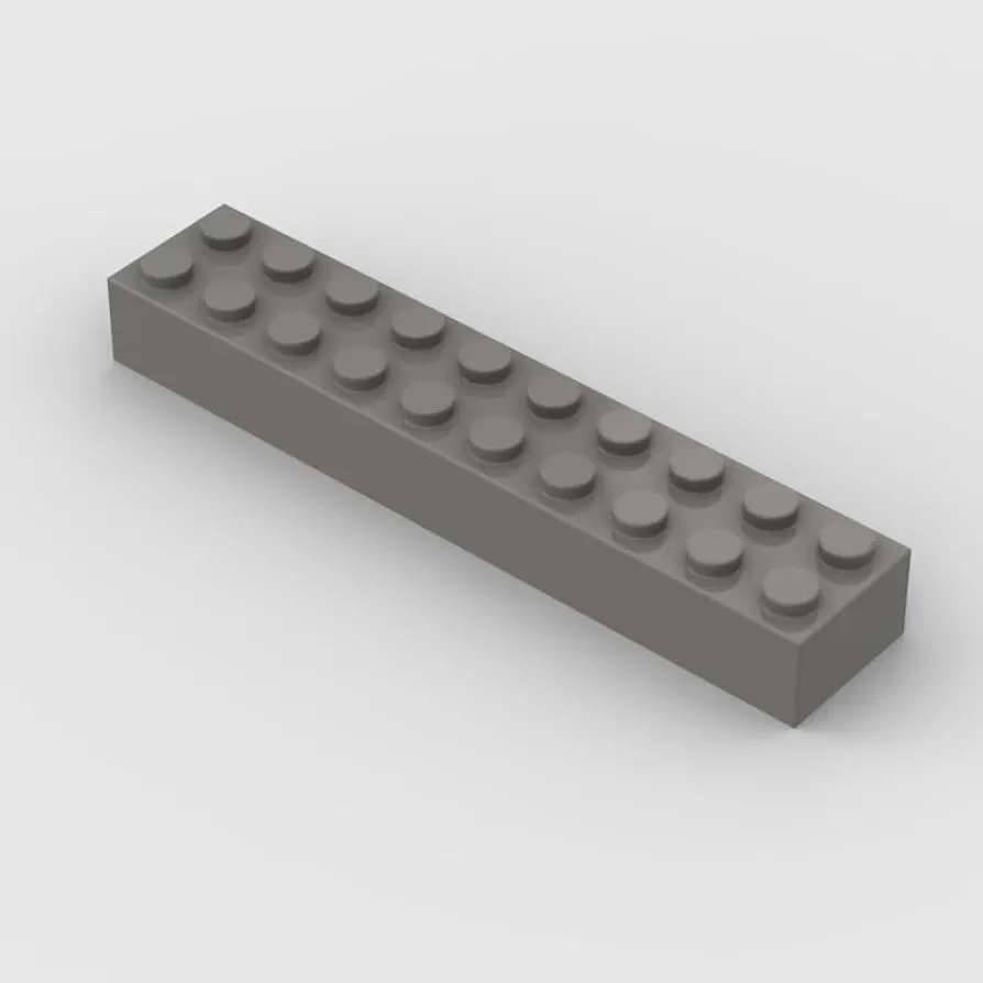 Dark Gray 2x10 Bricks Bulk, 100 Piece Classic Building Bricks 2x10, Compatible with Lego Parts and Pieces(Color:Dark Gray)