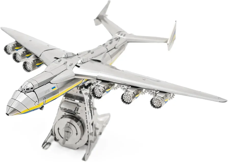 ANTONOV Mriya AN-225, Official Product, Mechanical model, Cargo Aircraft, Assemble Model Kit, 3D Model DIY Kit, Airplane Working Model UKRAINIAN DREAM by Metal Time.