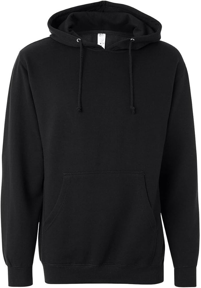 ITC Mens Midweight Hooded Sweatshirt (SS4500) -BLACK -L