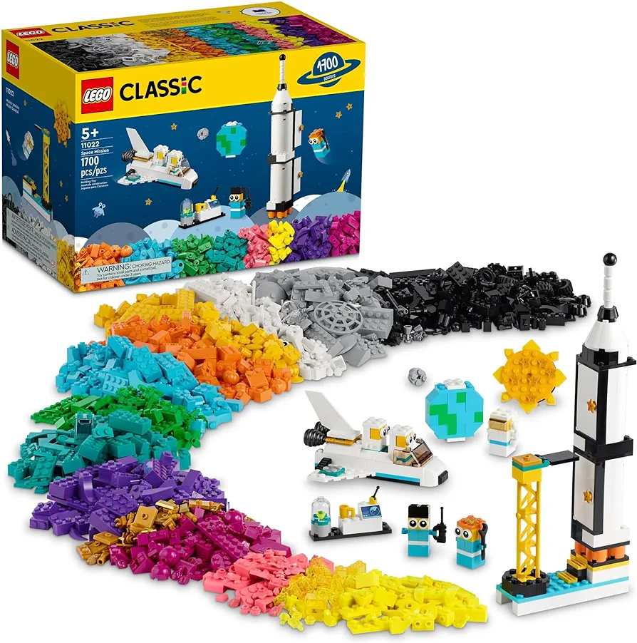 LEGO Classic Space Mission 11022 Building Set; includes 10 Space Toy Mini Builds in 1 Playset for Ages 5+ (1,700 Pieces)