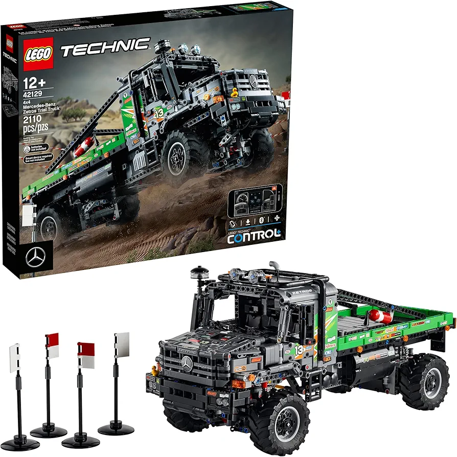 LEGO Technic App-Controlled 4x4 Mercedes-Benz Zetros Trial Truck 42129 Building Toy Set for Kids, Boys, and Girls Ages 12+ (2,129 Pieces)