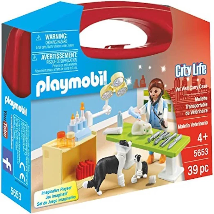 Playmobil Vet Visit Carry Case Playset