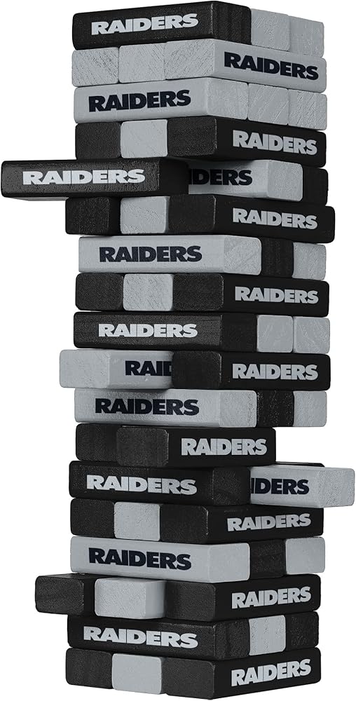 FOCO NFL Unisex-Adult NFL Team Logo Stackable Blocks Game