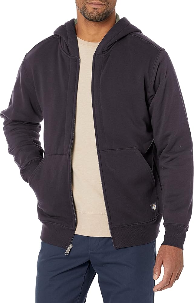 Dickies Men's Thermal Lined Full-Zip Fleece Hoodie with DWR