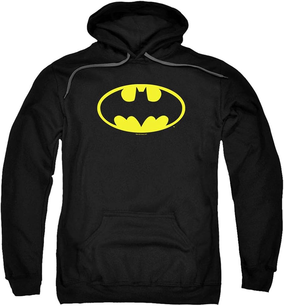 Popfunk Classic Batman Classic Logo Pull-Over Hoodie Sweatshirt & Stickers