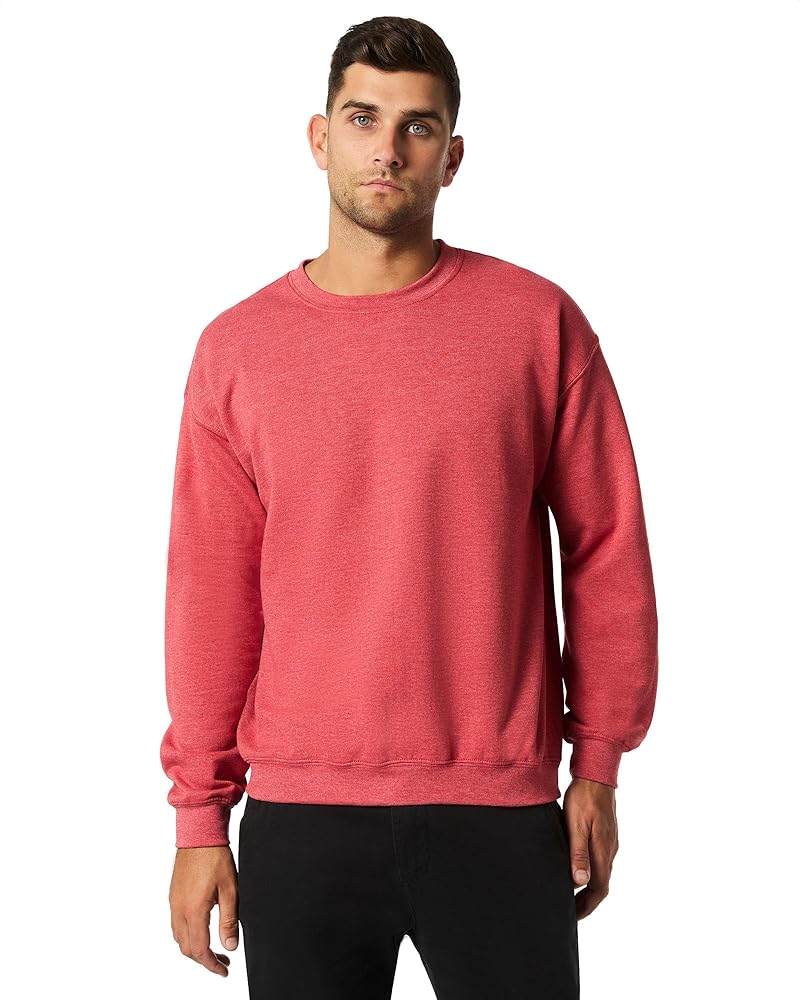 Gildan mens G180 athletic sweatshirts, Heather Sport Scarlet Red, XX-Large US