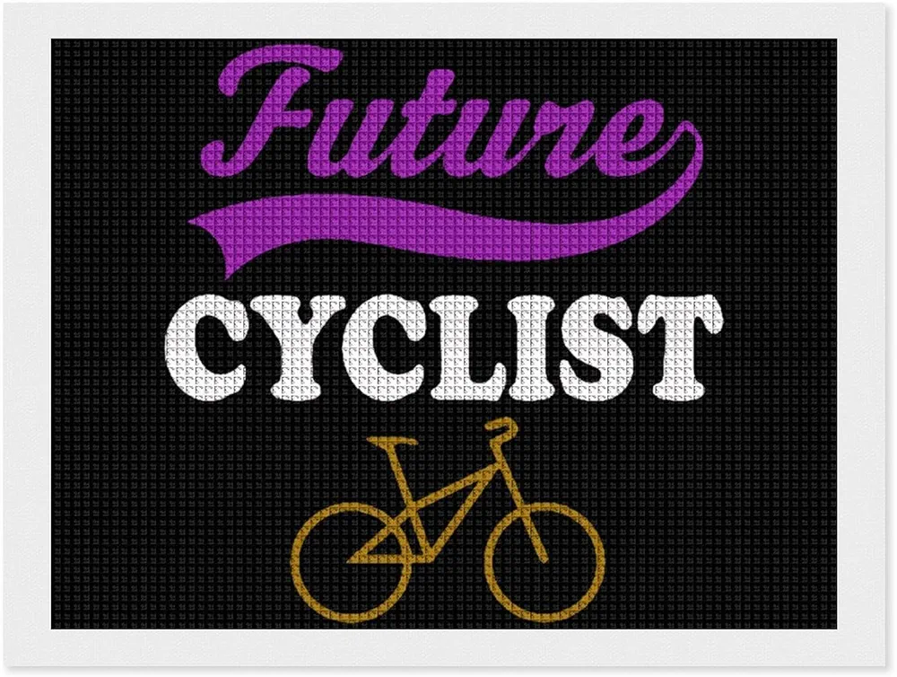 Future Cyclist 5D Diamond Art Painting Kits Full Drill Pictures Arts Craft for Home Wall Decor for Adults DIY Gift