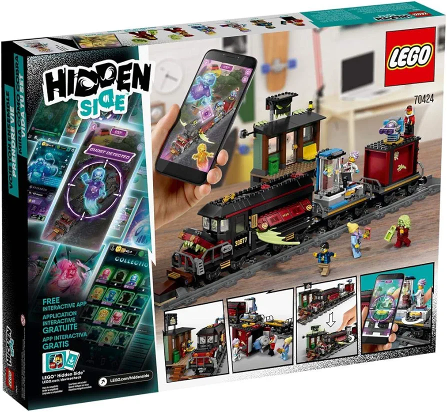 LEGO® -Hidden Side The Ghost Train Ghost Hunt Interactive Building Game Augmented Reality for iPhone Android Boy and Girl 8 Years and Up, 698 Pieces 70424