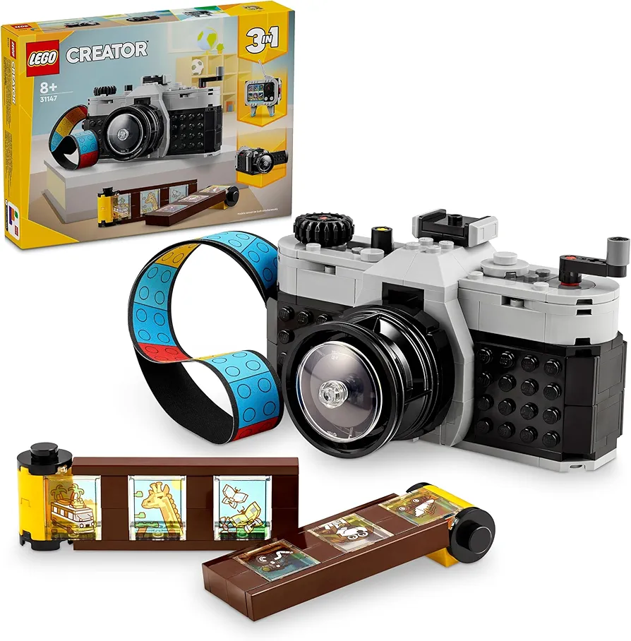 LEGO 31147 Creator 3-in-1 Retro Kamera, Retro-Videokamera oder Retro-Fernseher