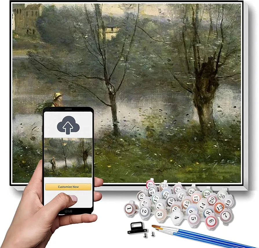 DIY Painting Kits for Adults Ville Davray Painting by Camille Corot Arts Craft for Home Wall Decor